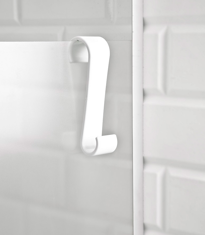 Kukica za peškire B26, bela za radijator-sušač veša ili tuš kabinu