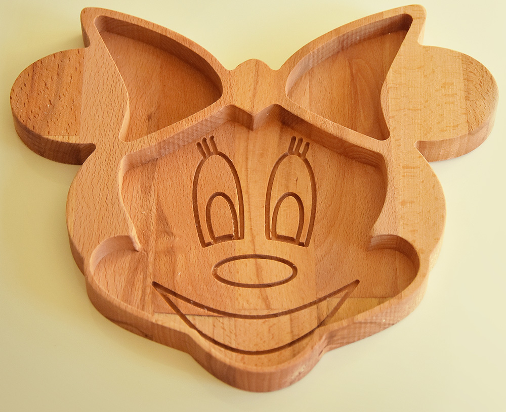 Mini drveni tanjirić od bukve, 26x24cm - Image 1