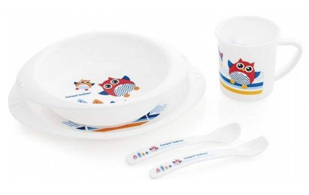 Canpol Baby Set za Hranjenje - Owl 4/405 bela