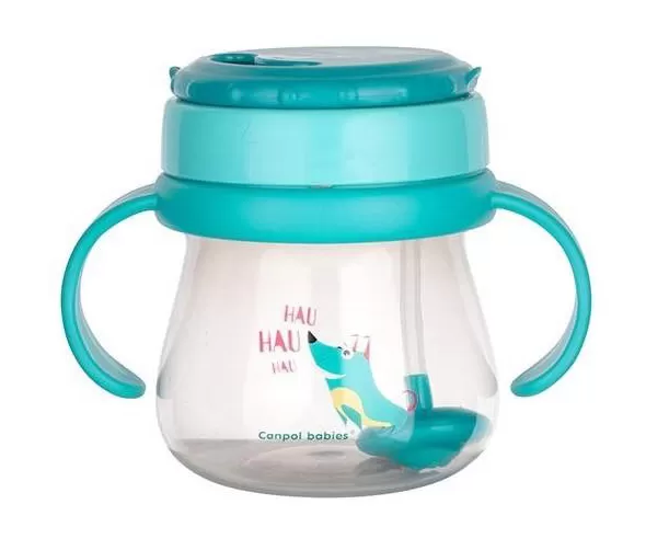 Canpol inovativna šolja za bebe sa slamčicom 250ml 9m+