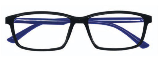 Prontoleggo Naočare za čitanje sa dioptrijom KING crne sa plavim drškama