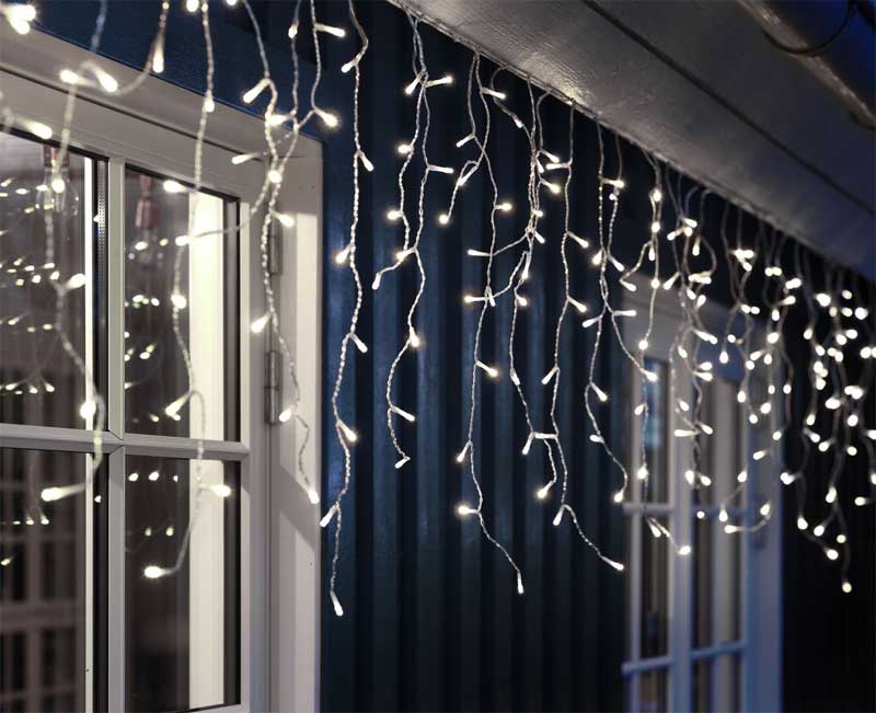 Dekorativne novogodišnje lampice Ledenice 240 LED 9,7 m