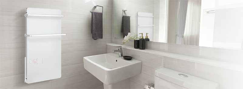 Stakleni Zidni Grejač Za Kupatilo sa Dve Vešalice Za Peškire Tesy GH 200