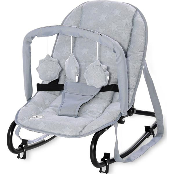 Lorelli Ležaljka za bebe Eliza Luxe Silver Blue Stars 