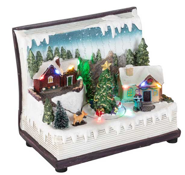 Novogodišnja svetleća diorama Knjiga DRM12