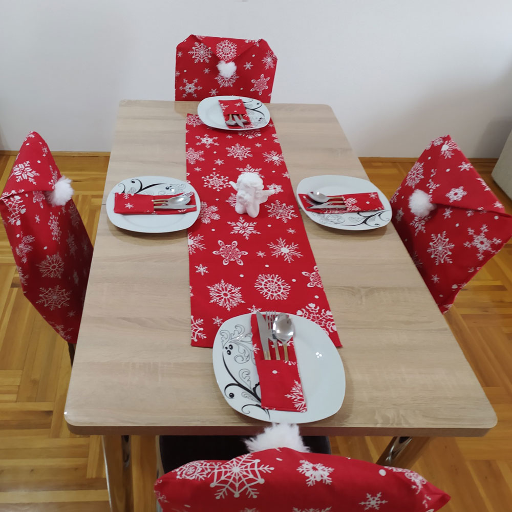 Trpezarijski dekorativni set Eira Red za 10 osoba