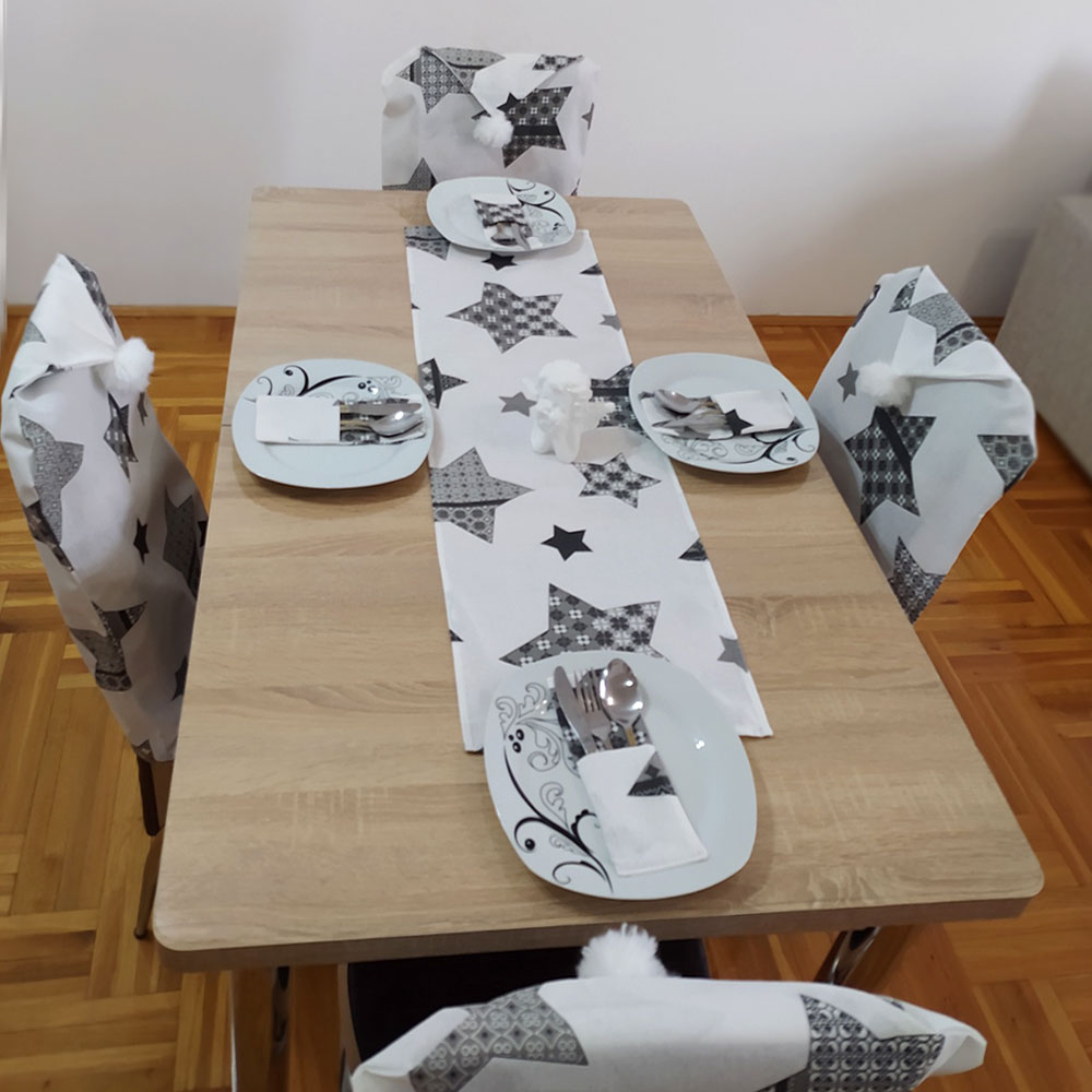 Trpezarijski dekorativni set Estella Grey za 6 osoba