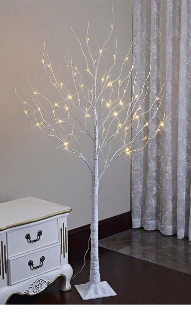 Belo ukrasno svetleće drvo V183cm 72LED