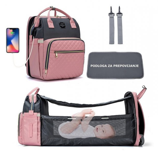 Torba za mame BBO Sport Mama Bag BT023 pink