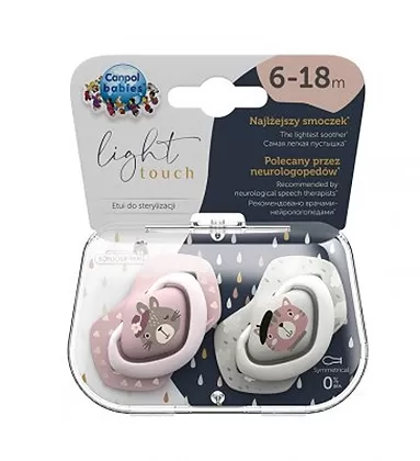 Canpol babies silikonska varalica 6-18M Bonjour Paris 2 kom 22/648 pink 