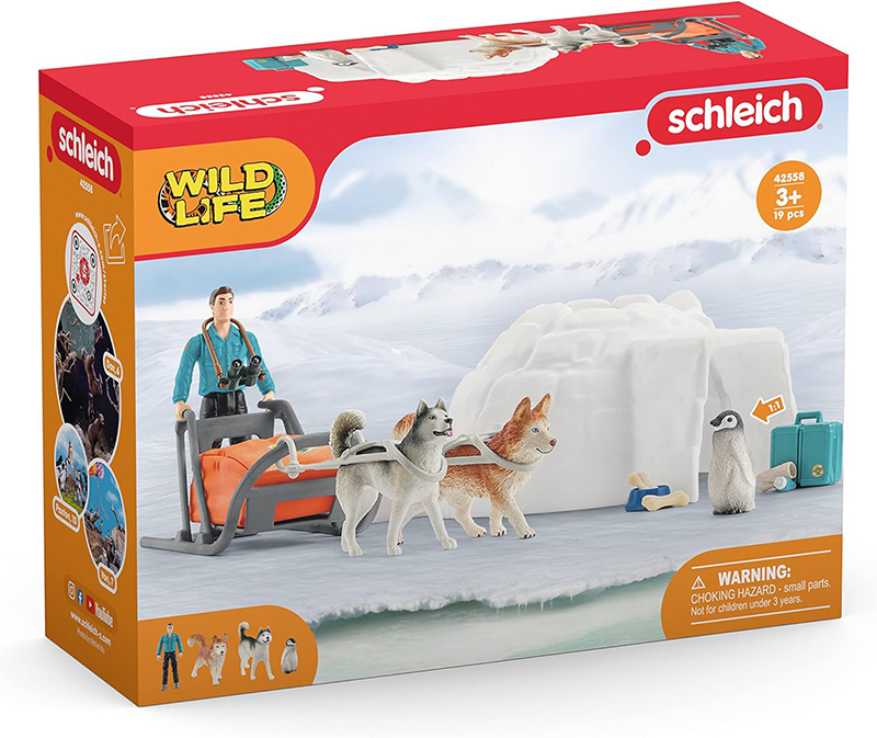 Schleich Figure divlje životinje - Pingvin i haski - Antarktička ekspedicija 42624