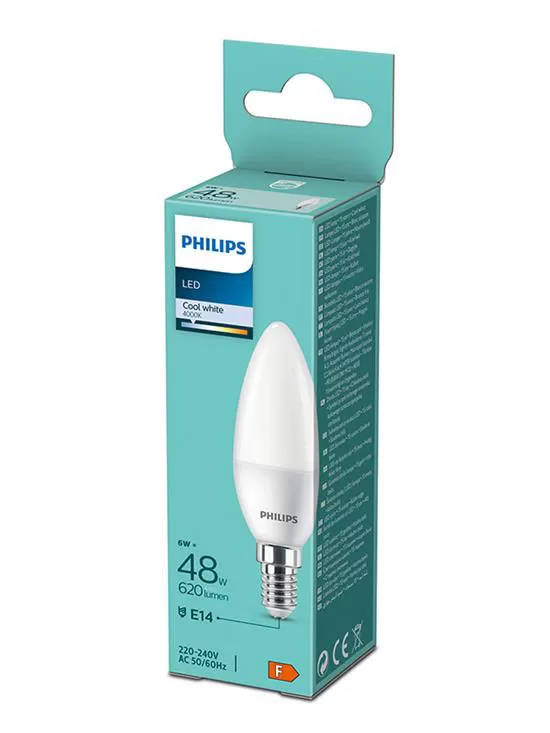 Philips LED sijalica 6W (48W) B35 E14 4000K