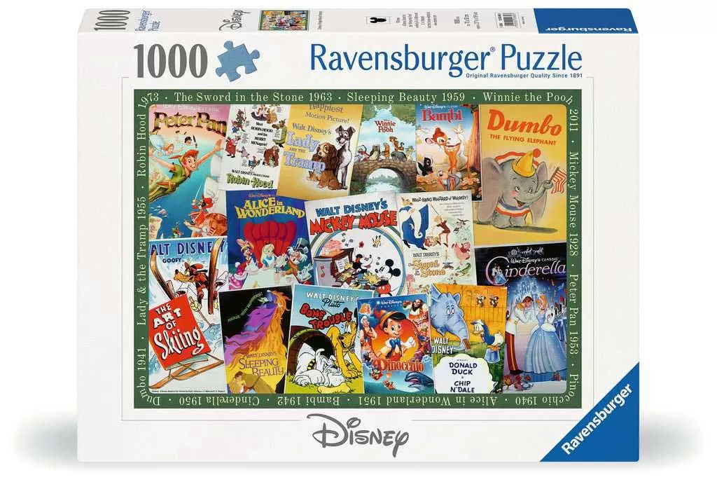 Ravensburger Slagalica 1000 delova - Stari Dizni posteri 12000689
