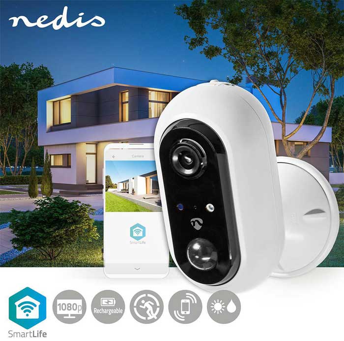 Smart Wi-Fi Full HD kamera za spoljnu upotrebu Nedis WIFICBO20WT