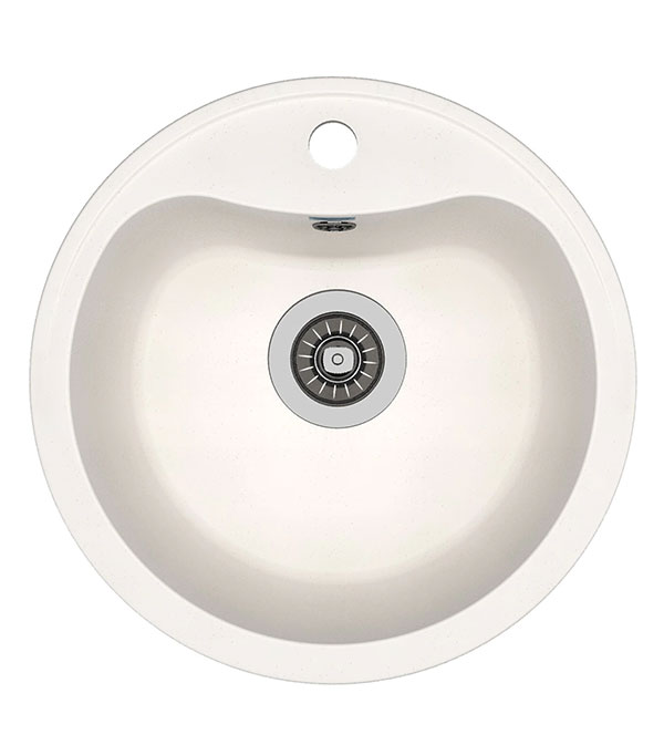 Dr.Gans Dora okrugla granitna sudopera u beloj boji