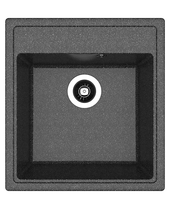 Dr.Gans Nika 470 pravougaona granitna sudopera u crnoj boji