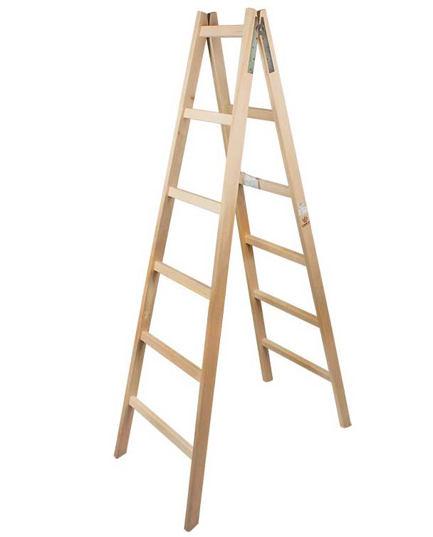 Drvene dvostrane merdevine 6 M0560