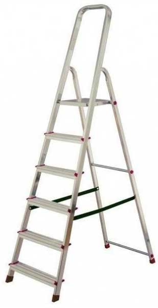 Aluminijumske Kućne Merdevine Sa 5 Gazišta i Platformom Maxmara 