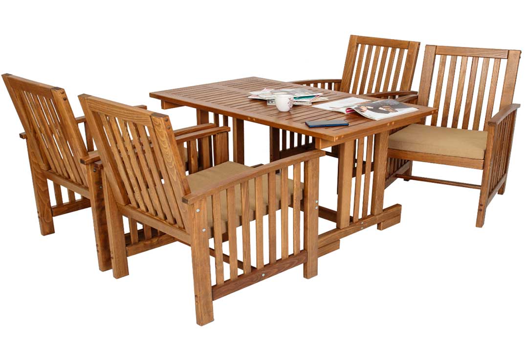 Drvena Garnitura Od Bukve Phorma Borneo 4 Fotelje i Sto