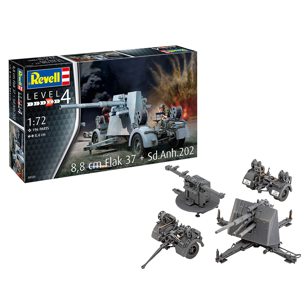 REVELL Maketa 8.8cm Flak 37 + Sd.Anh.202 RV03325