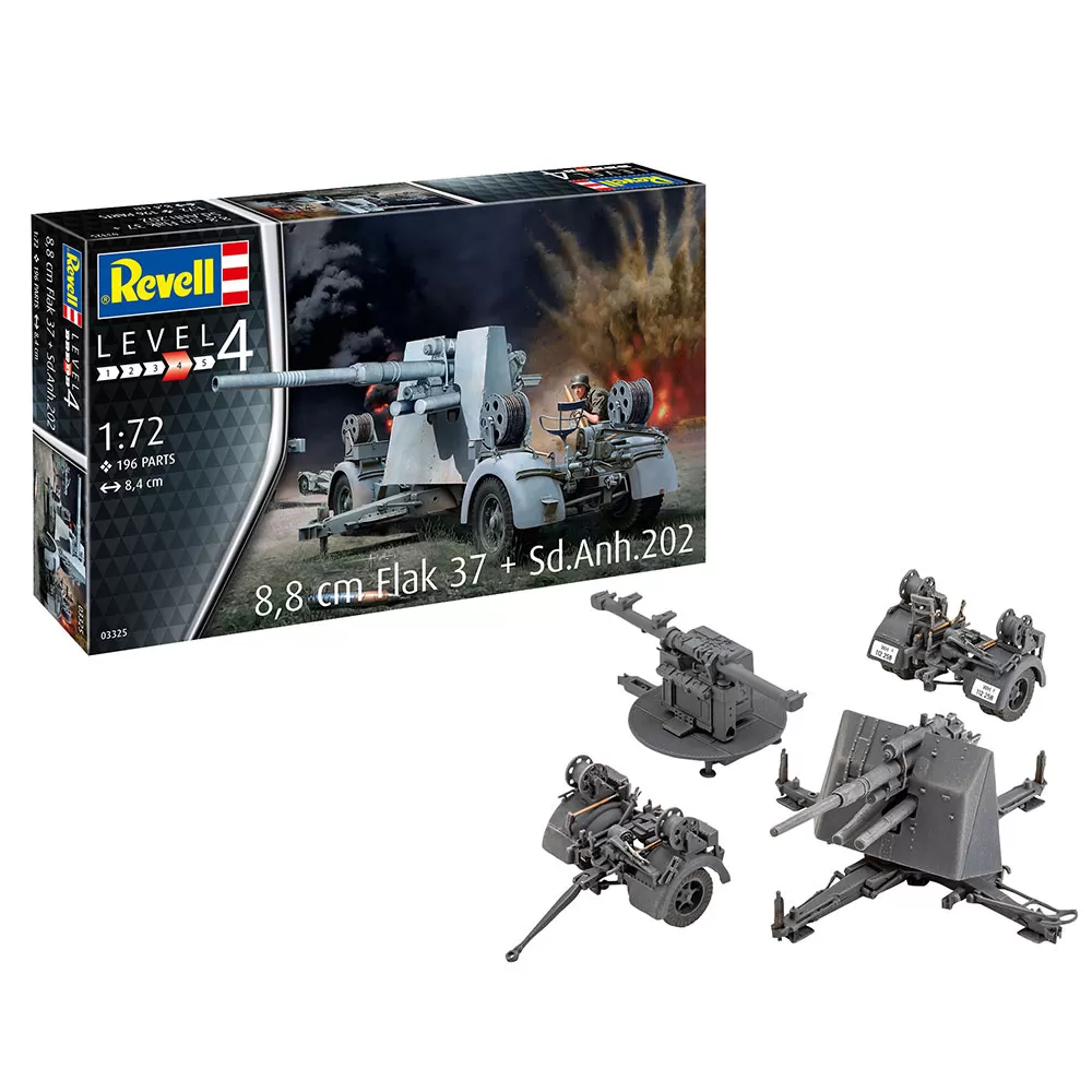 REVELL Maketa 8.8cm Flak 37 + Sd.Anh.202 RV03325