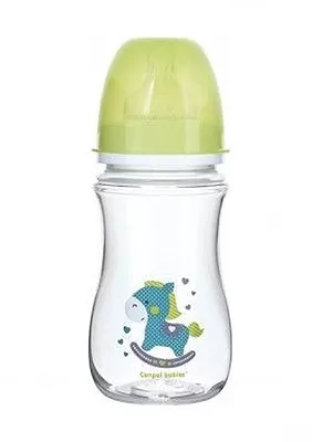 Canpol baby flašica 240ml široki vrat, antikolik - easy start- toys green horse 35/221_gre
