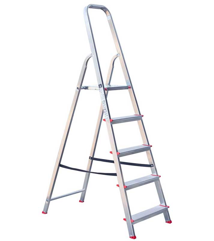 Aluminijumske merdevine sa četiri stepenika i platformom CXT06-05