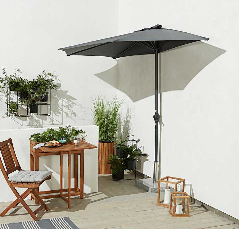 Balkonski suncobran Theo Black