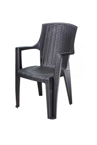 Plastična baštenska Stolica sa ratan teksturom