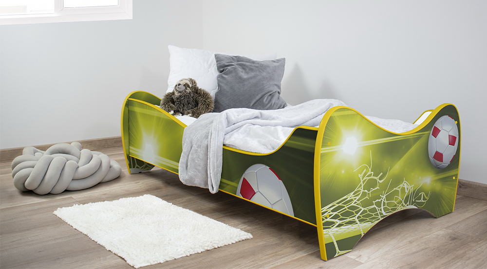 Dečiji krevet sa dušekom i letvicama 160x80 Football