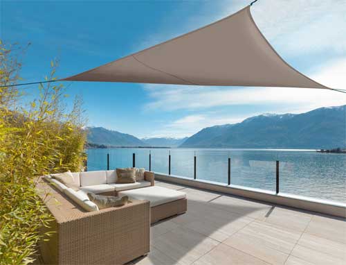 Zaštitna mreža od Sunca u obliku trougla 3.6m Siva - Image 1