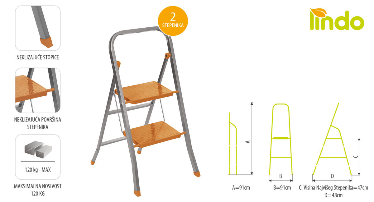 LINDO Merdevine Up 2 stepenika