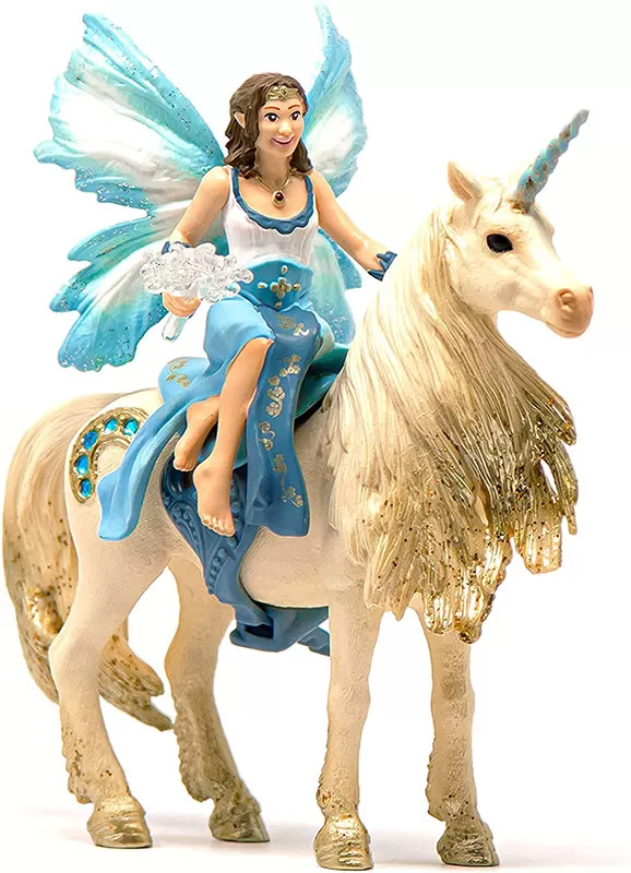 Schleich Bayala figurice - Vila Ejela jaše zlatnog jednoroga 42508