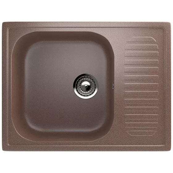 Granitna pravougaona sudopera sa sifonom Ulgran U202-307 terakot