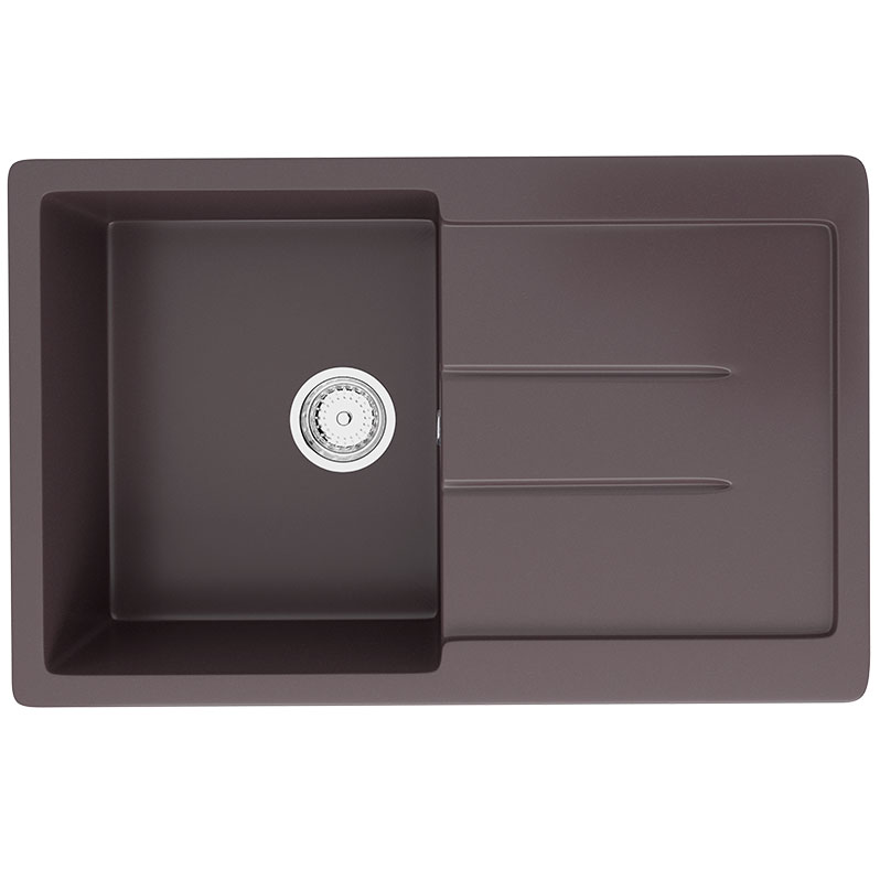 Granitna sudopera sa sifonom Ulgran U507-345 četvrtasta boja čokolade