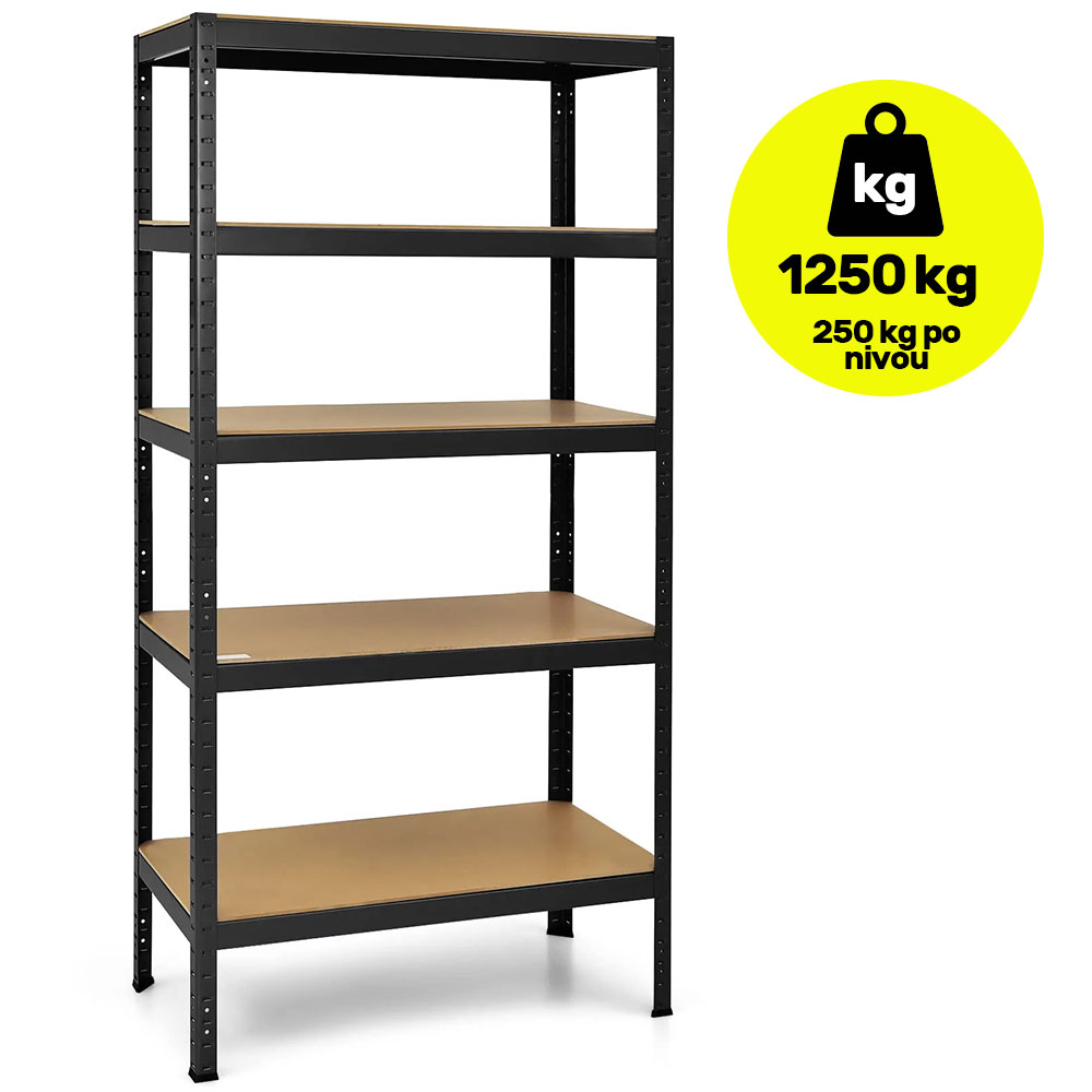 Metalna polica za garažu terasu špajz podrum nosivost 1250kg - Image 1