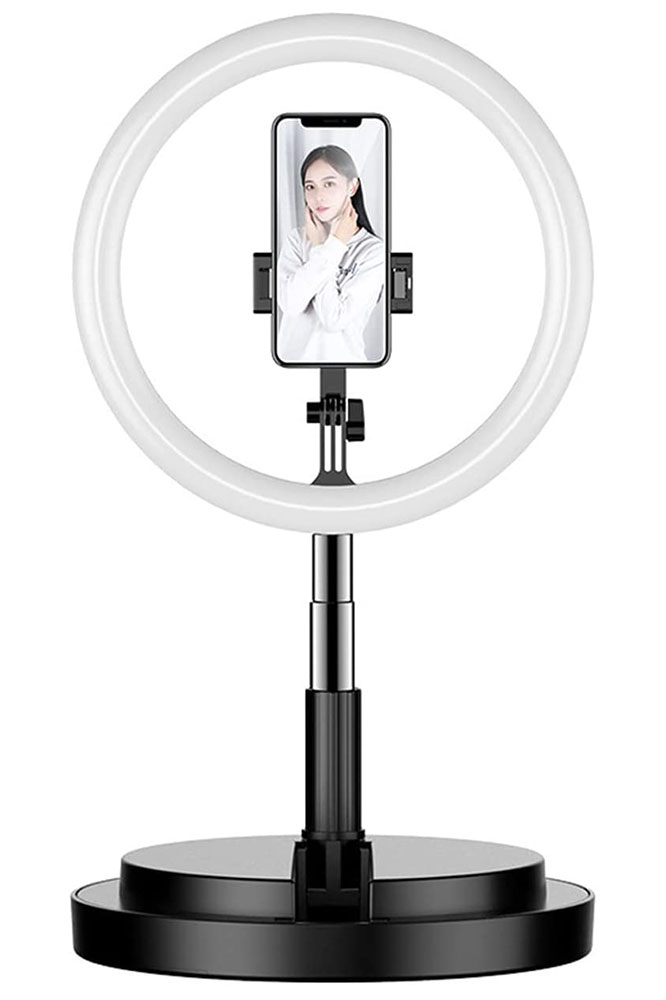 Selfi stalak sa LED svetlom Ring stand black