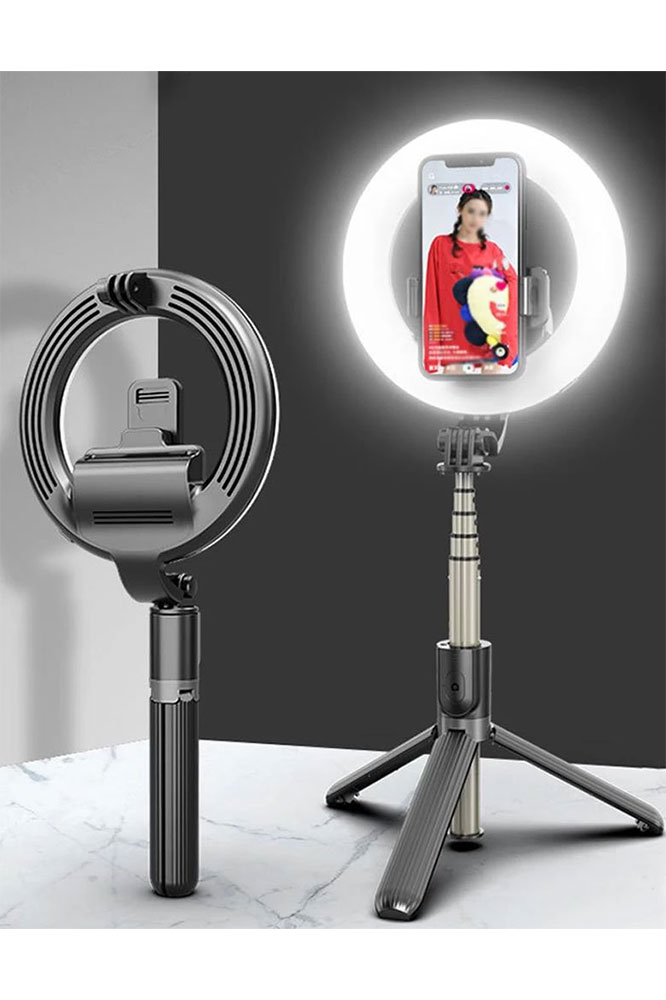 Prenosni Bluetooth Selfi Stalak Sa Osvetljenjem RBT-40 Black - Image 1