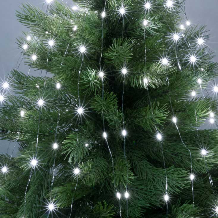 Račvasti svetleći niz sa 200 hladno belih LED dioda ML200/WH