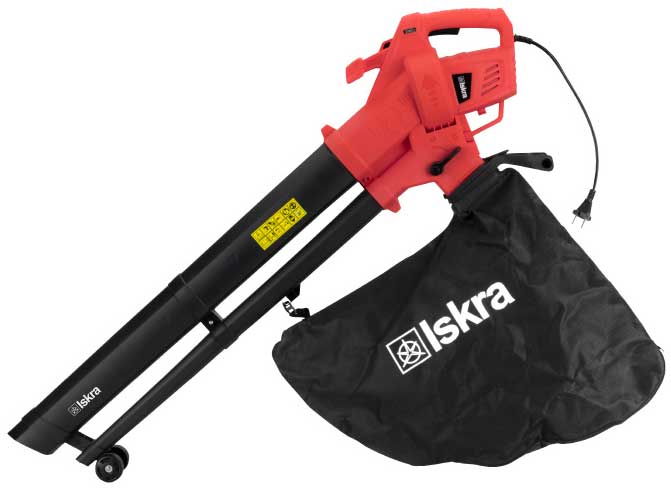 Električni duvač usisivač lišća sa funkcijom malčiranja 3000W Iskra LB-3000V