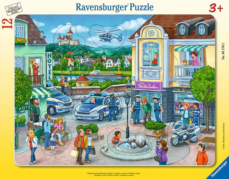 Policijska akcija na ulici Puzzle slagalica 12 delova Ravensburger 05176