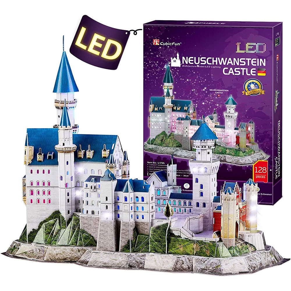 CubicFun 3D Puzzle Sa LED Svetlom Neuschwanstein Zamak L174h