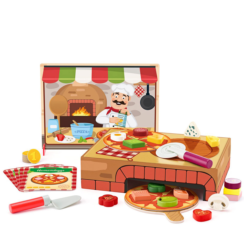 WOODY Picerija Karlo didaktička igračka sa oblicima 91936 - Image 1