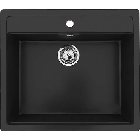 Granitna sudopera sa sifonom Ulgran U104-344 četvrtasta ultra crna