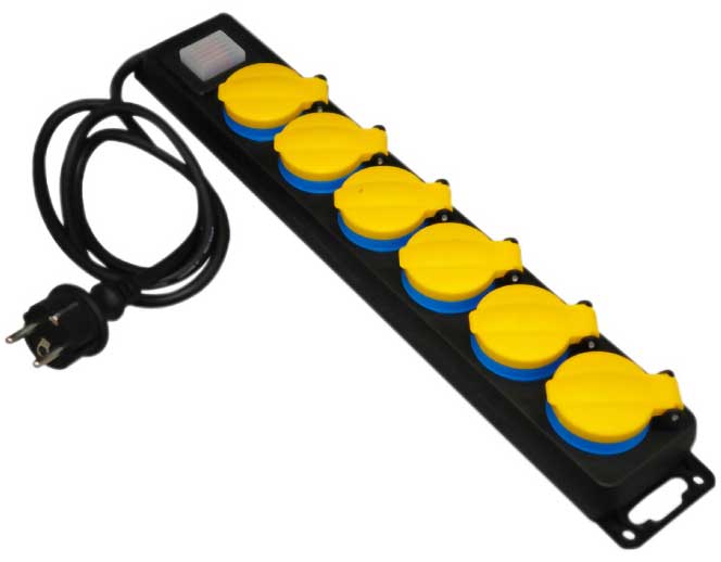 Produžni kabl sa 6 utičnica i prekidačem 1.5m G06MPK/1.5