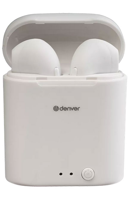 True Wireless Bluetooth Earbuds Denver TWE-46 White
