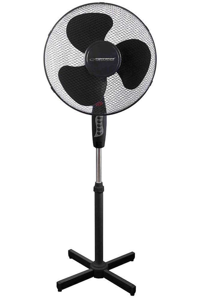 Podni podesivi crni ventilator 40 cm Esperanza Hurricane EHF001KK
