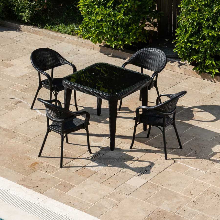 Tilia Garnitura za baštu ili terasu Flash-R + Osaka 90 Black