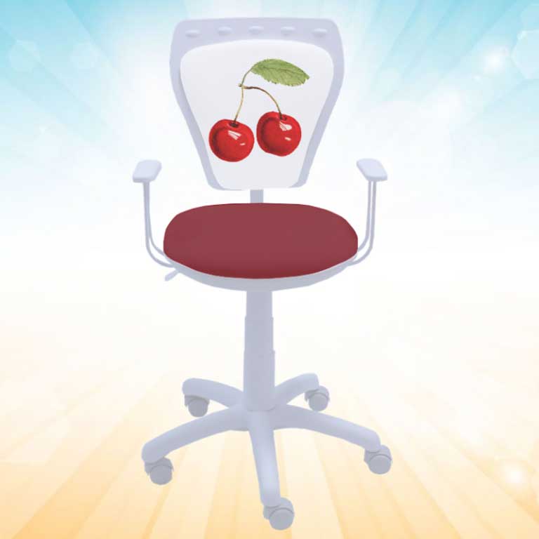 Dečija radna stolica Ministyle White Cherry