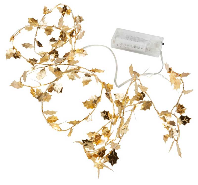 Lampice na baterije 20 LED Sa tajmerom Gold